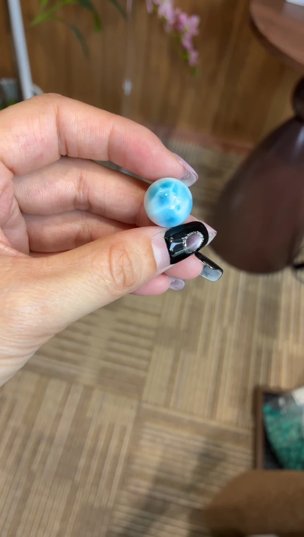 未镶嵌针钠钙石（海纹石）颈饰海文单珠15.2  5.4克