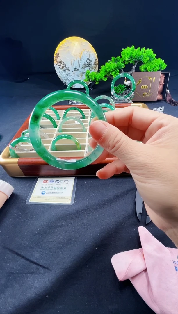 未镶嵌手镯石英质玉（非洲翠）真品上等纯天然非洲翠玉手镯石英质玉