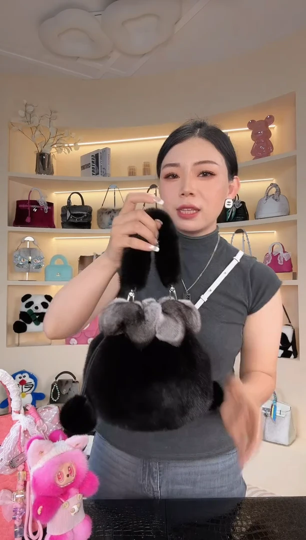 水貂毛【闪购商品】真皮毛包包404
