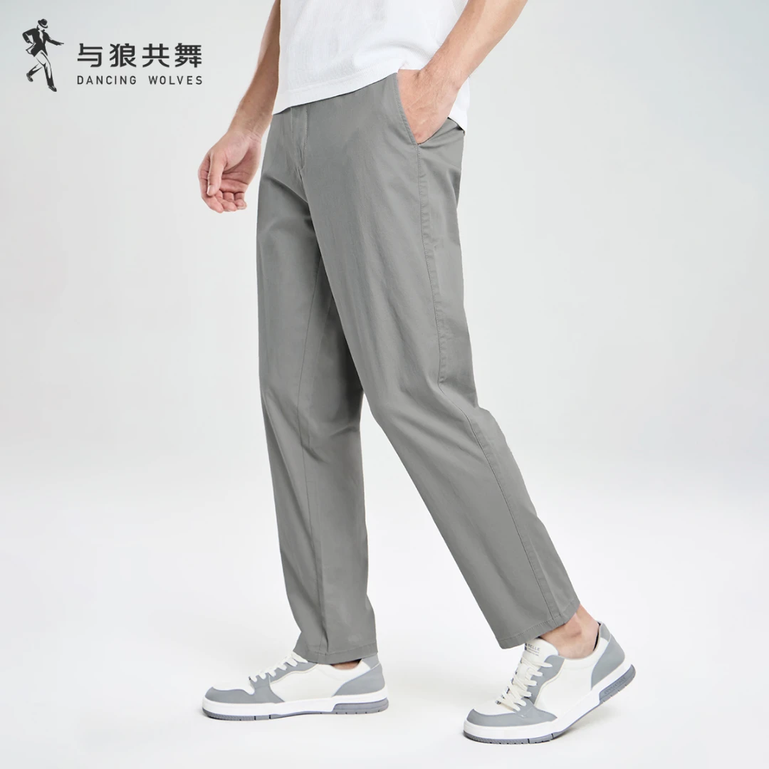 【专柜同款】与狼共舞25秋季商务休闲弹力舒适通勤百搭男士休闲长裤