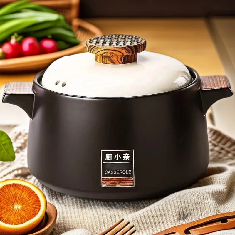 厨小亲4升北欧风新款家用砂锅煲汤炖肉耐高温干烧陶瓷砂锅