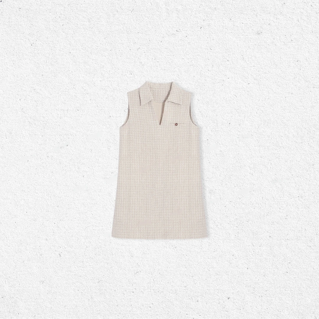 【EYKlLLER】时尚单色高级气质舒适亚麻无袖连衣裙LSQ240934Y