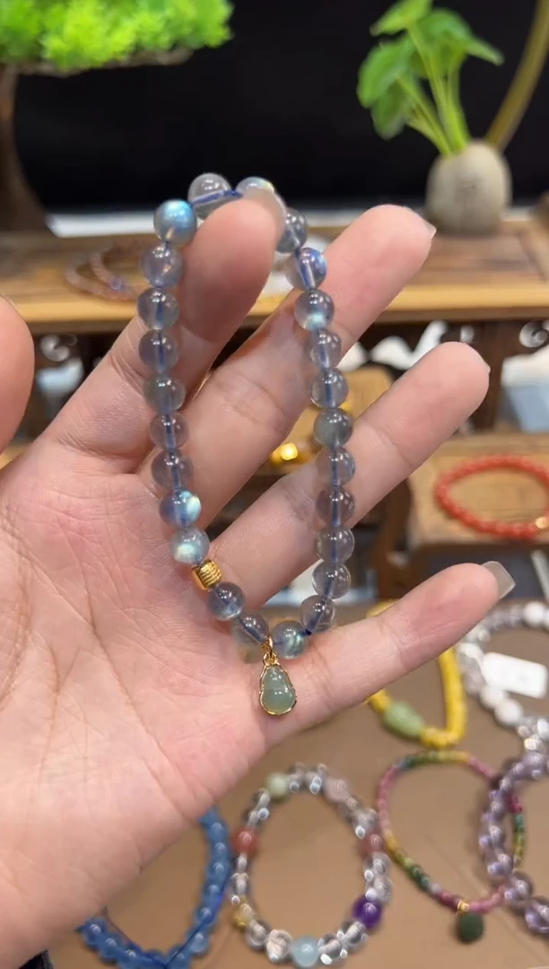 【闪购商品】长石手链未镶嵌手饰@@