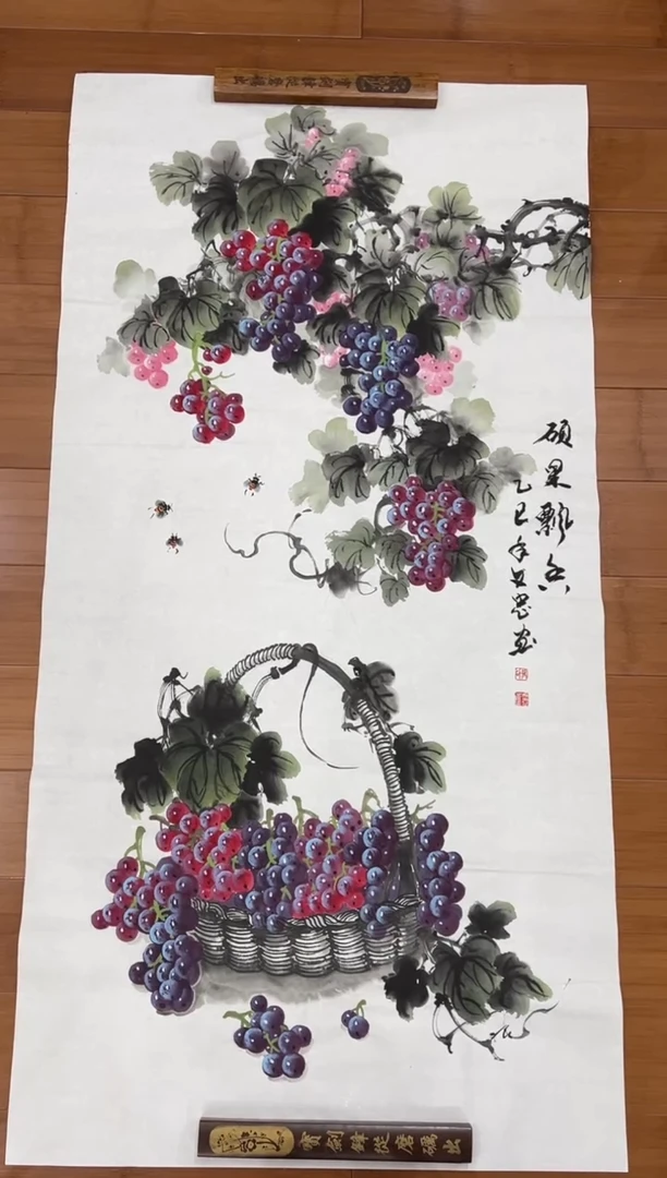 国画纯手工手绘张文忠138*68