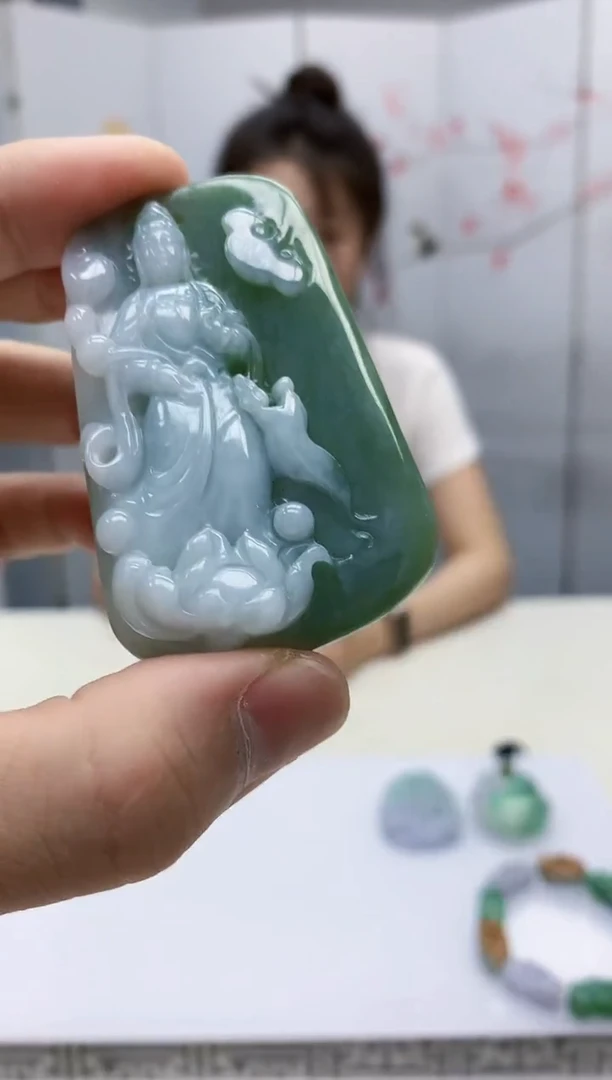 定制翡翠未镶嵌5156bb-毛货挂件7