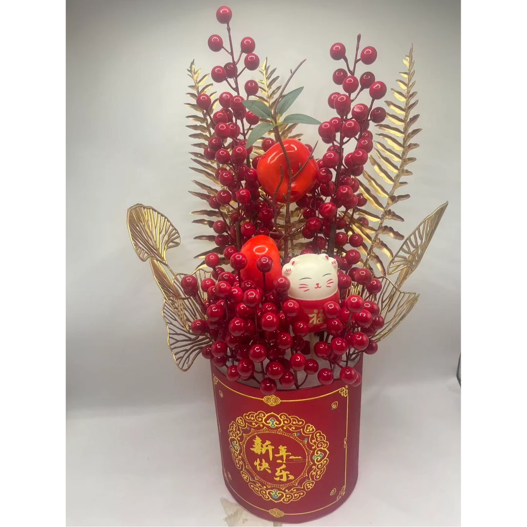 发财果福桶仿真花客厅室内装饰开业乔迁送礼佳品