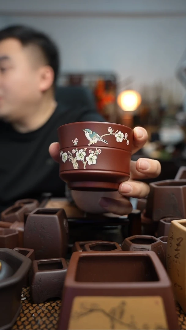 紫砂花盆長木軒精品紫砂