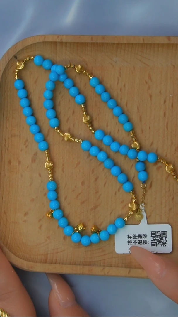 【闪购商品】绿松石项链18K金镶嵌发货一件