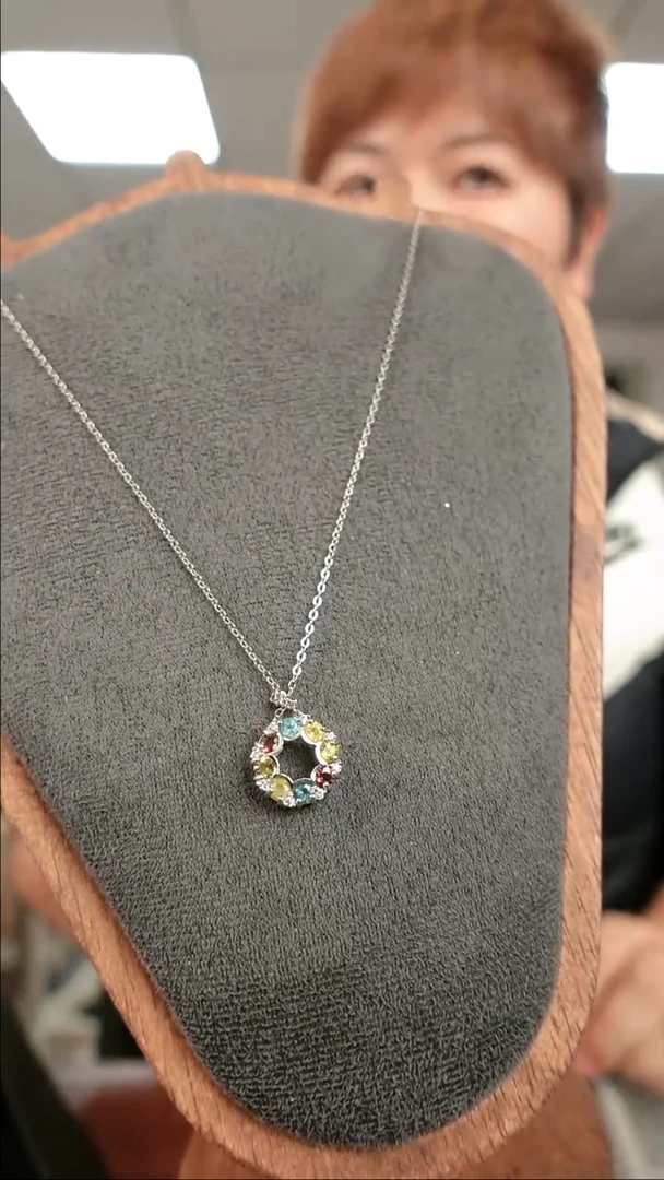 无合金015  彩bao项链