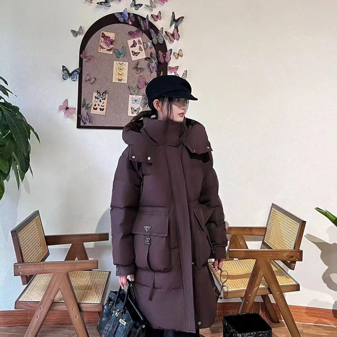 格子清江羽绒棉服女冬季新款宽松立领韩版时尚加厚棉衣面包服外套