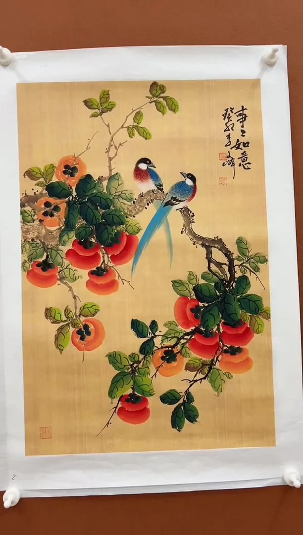 国画李文峰2.7平尺花鸟