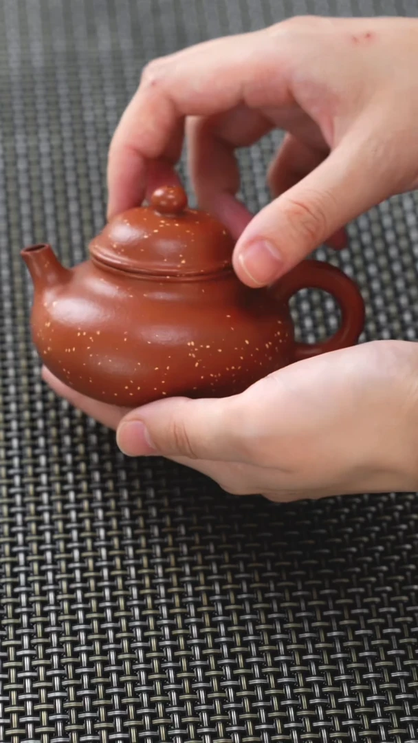 茶壶紫砂赵庄朱泥铺砂容天150cc