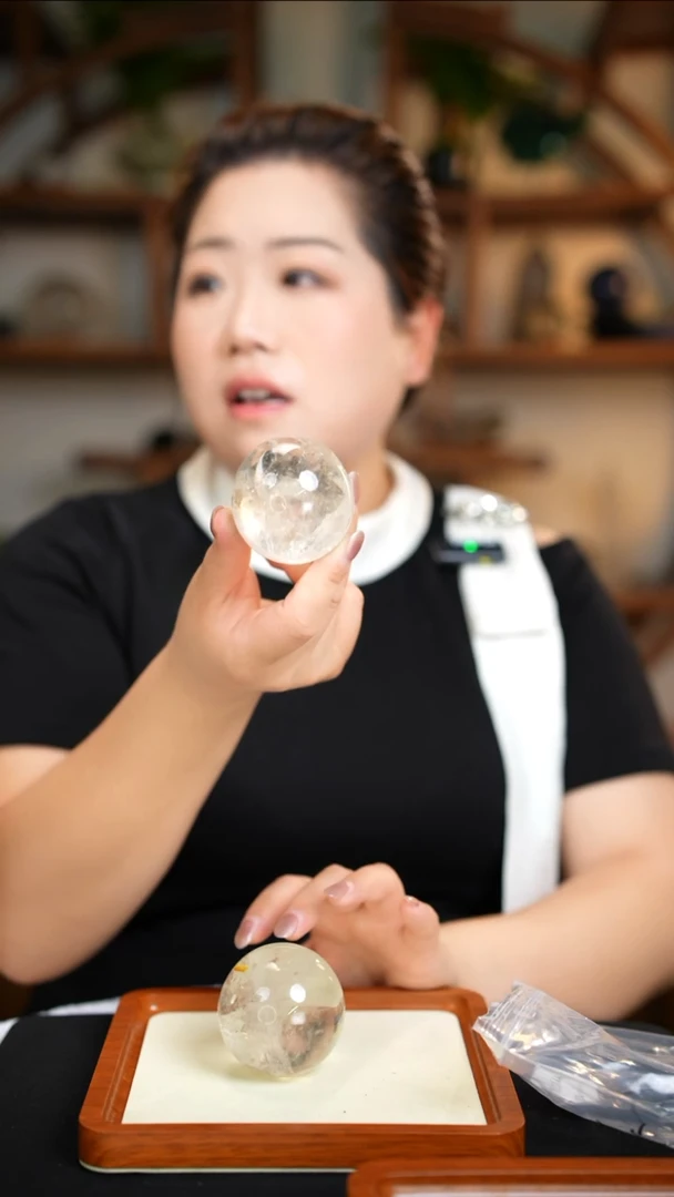 水晶珠宝半成品未镶嵌白水晶球D144多样性发其一