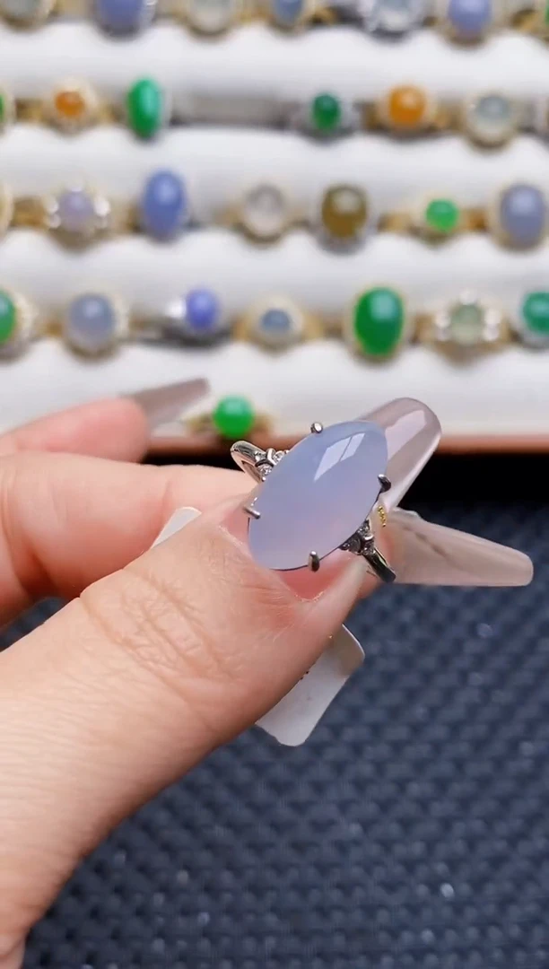 银S925镶嵌戒指翡翠6968