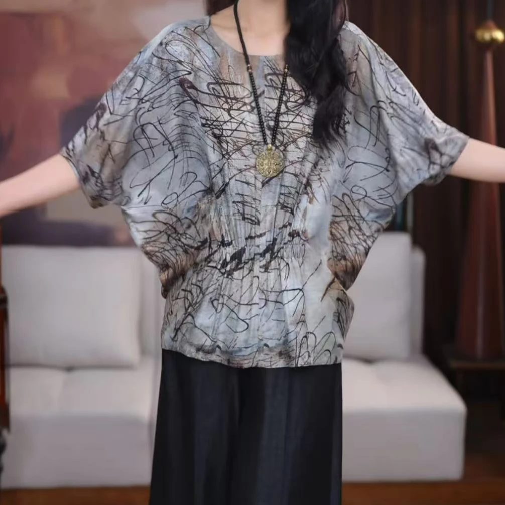 【栀意】新中式原创设计复古夏季显瘦宽松国风休闲气质百搭上衣