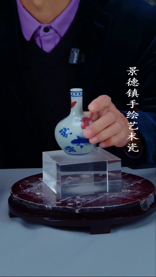 摆件陶景德镇手工手绘陶瓷摆件6