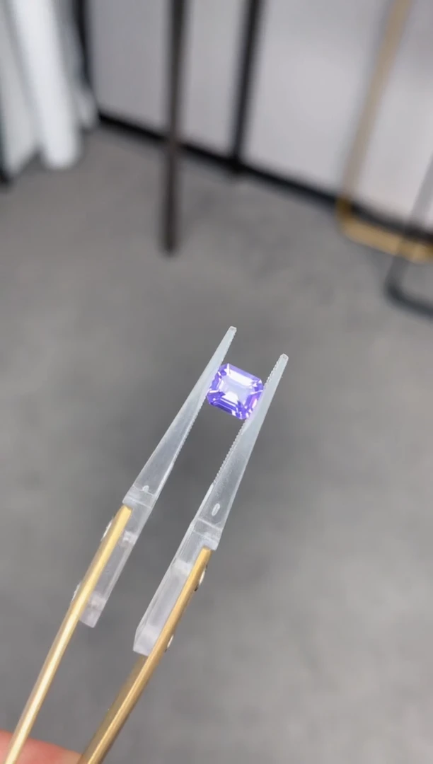 彩色蓝宝石裸石1.12ct 无烧紫蓝宝