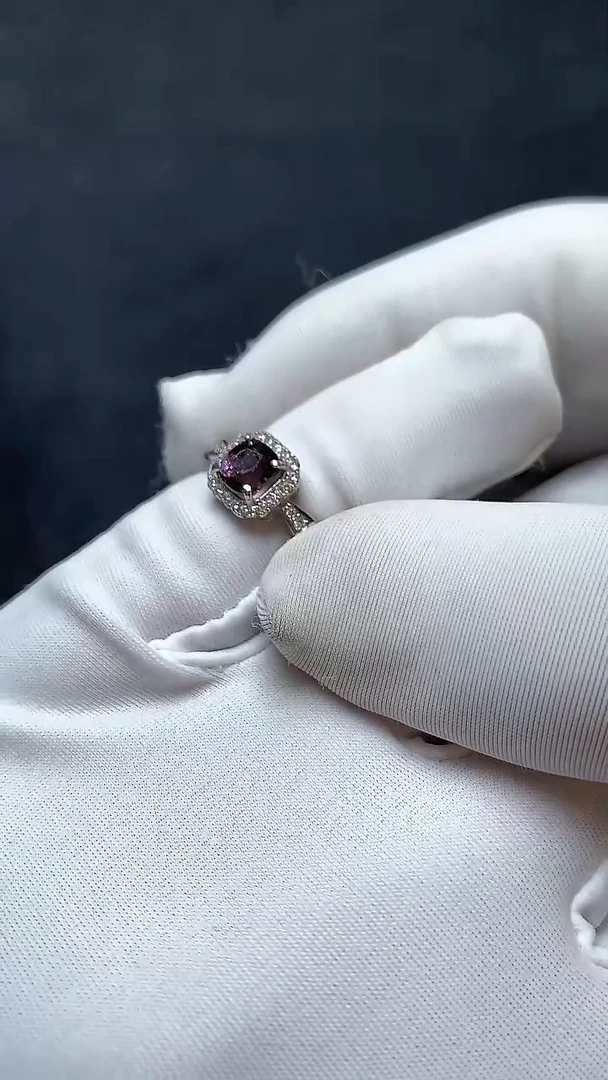 尖晶石戒指银S925镶嵌83-17