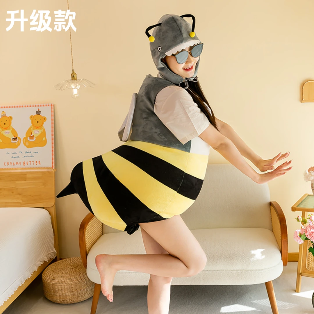 鲨bee人偶服玩偶鲨鱼蜜蜂公仔摆件玩偶服人偶装成人儿童演出服装