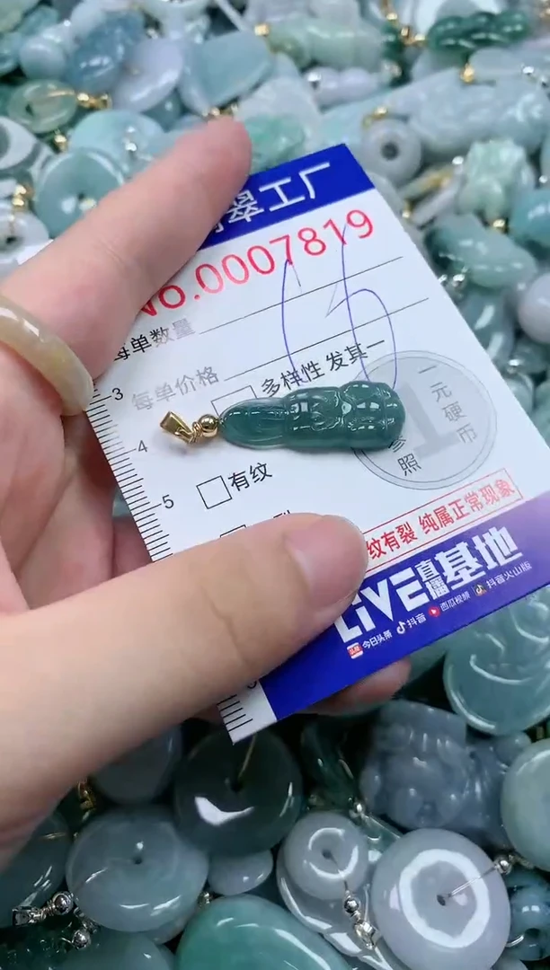 翡翠未镶嵌吊坠(不含链)7819