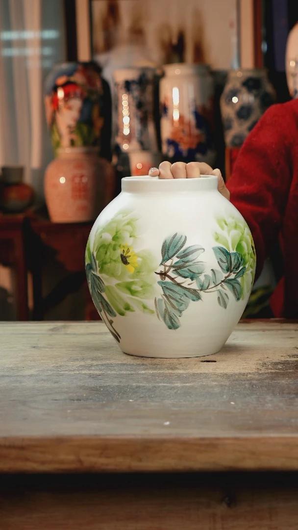 【闪购商品】瓷片景德镇纯手工釉下彩精品花瓶