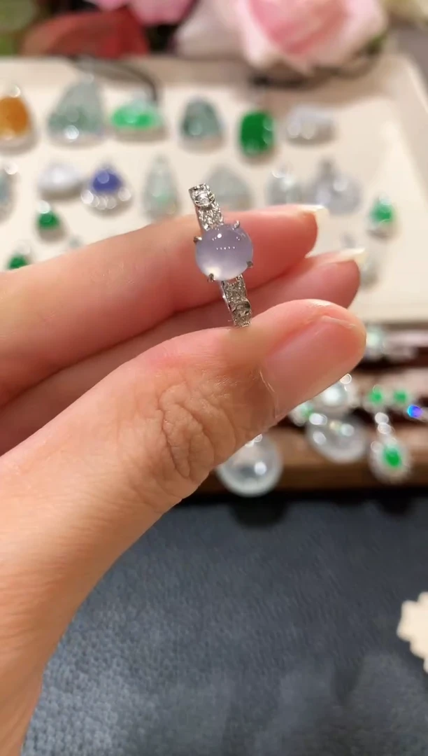 18K金镶嵌戒指翡翠z45