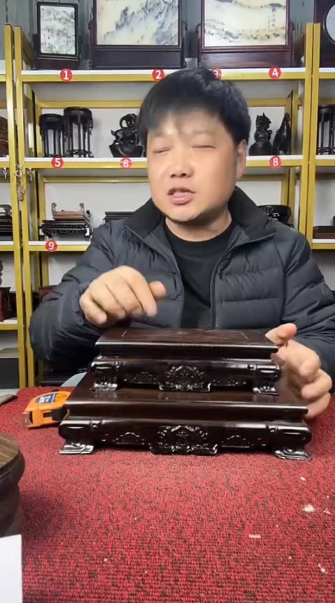 木非洲黑檀长方底座25*15/20*10CM