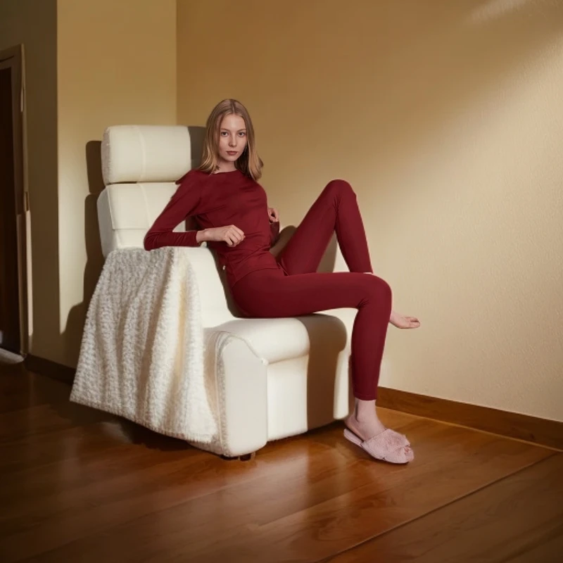 三耳兔无痕长袖保暖套装薄款毛衫加绒冬季线裤秋冬PA00CT-I784W