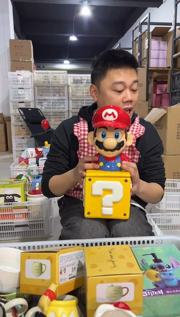 【闪购商品】杯马里奥问号罐一套