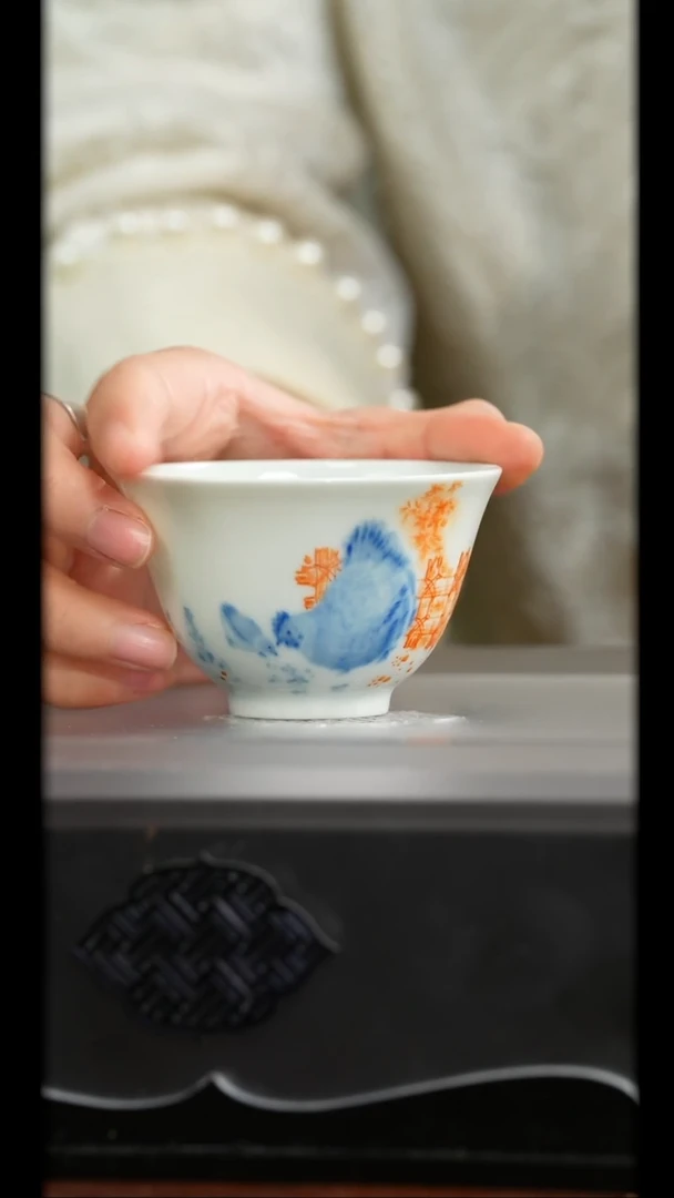 立勤堂花鸟杯景德镇陶瓷