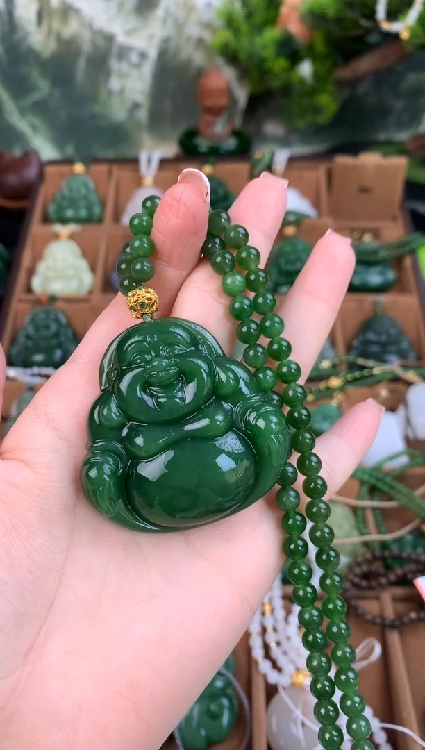 颈饰未镶嵌和田玉百*吊坠50mm左右