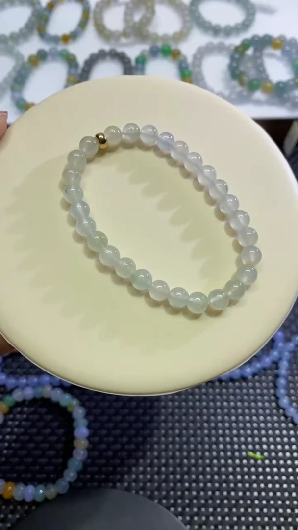 翡翠散珠卡6加冰手串