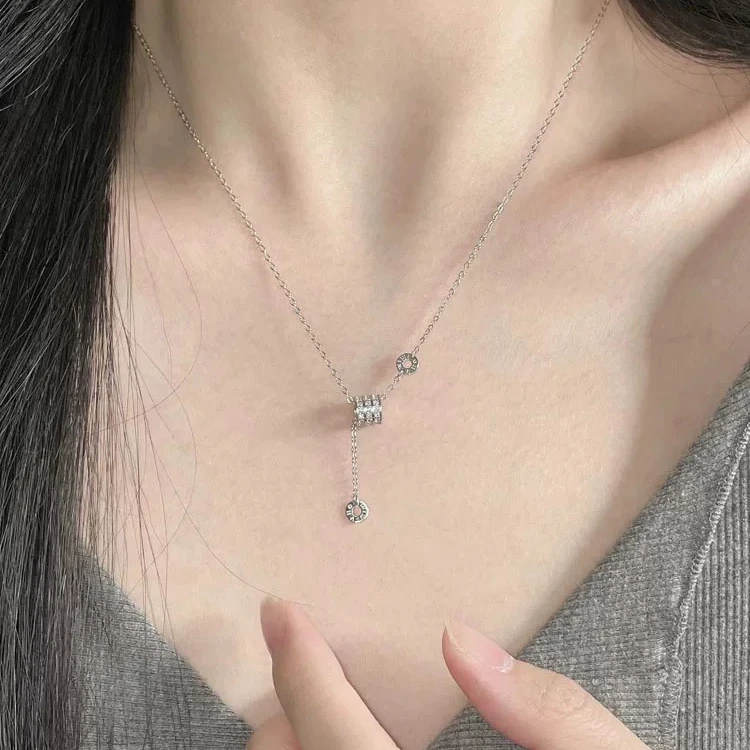 足银银制品 【热卖款】足银锁骨链轻奢高级项链女款小众精致气质感