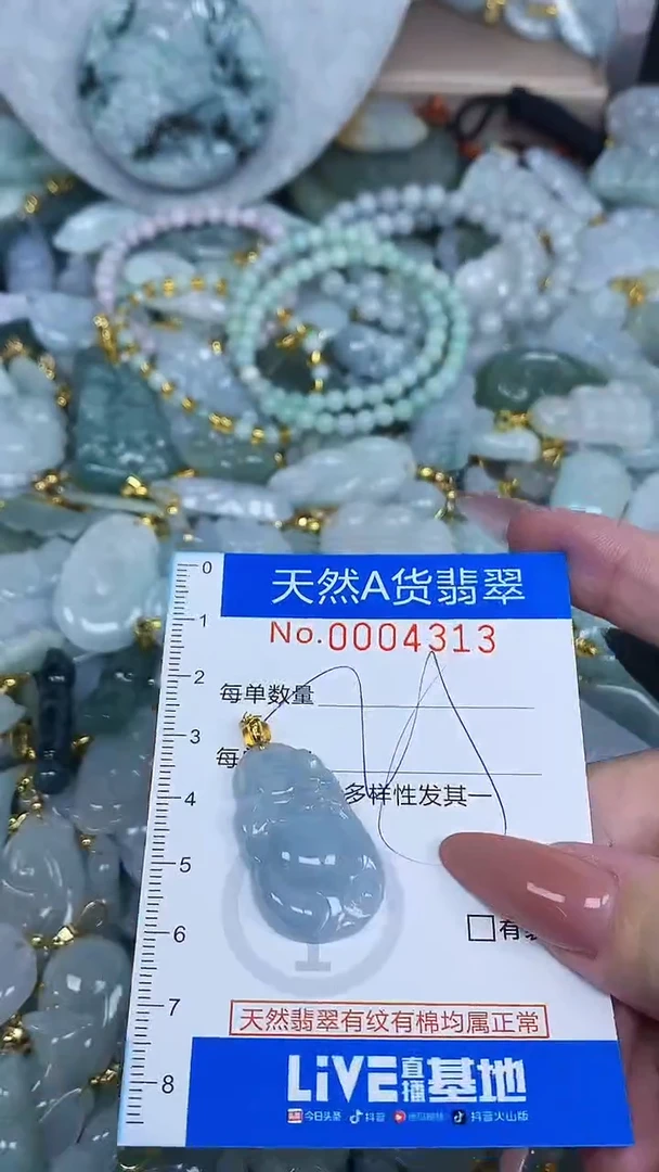 颈饰未镶嵌翡翠净货挂件-4313