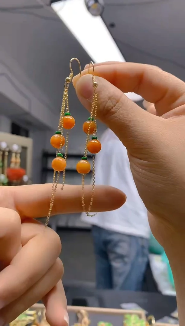 【闪购商品】翡翠耳饰合金413翡翠耳钩