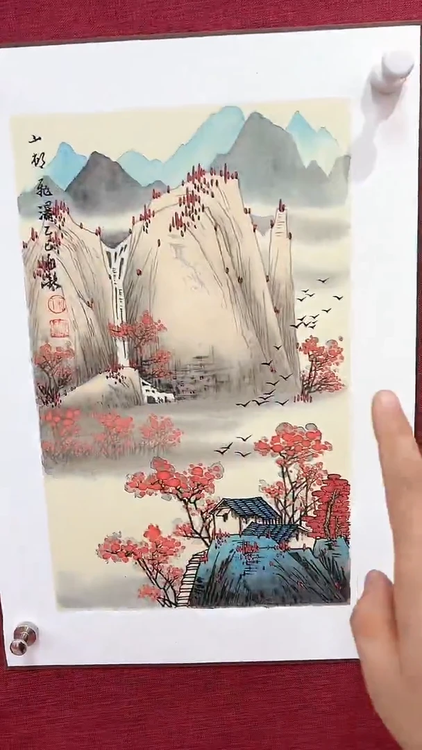 国画宋兆钦绘画1pc山水
