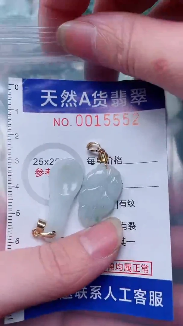 翡翠未镶嵌吊坠(赠链)1
