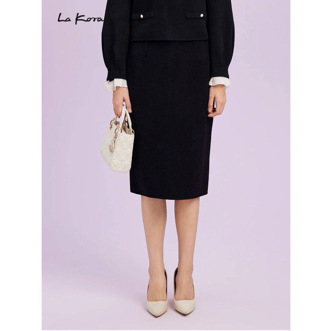 【晨粉专享价】【羊毛】La Koradior拉珂蒂2025款法式气质高腰半身裙