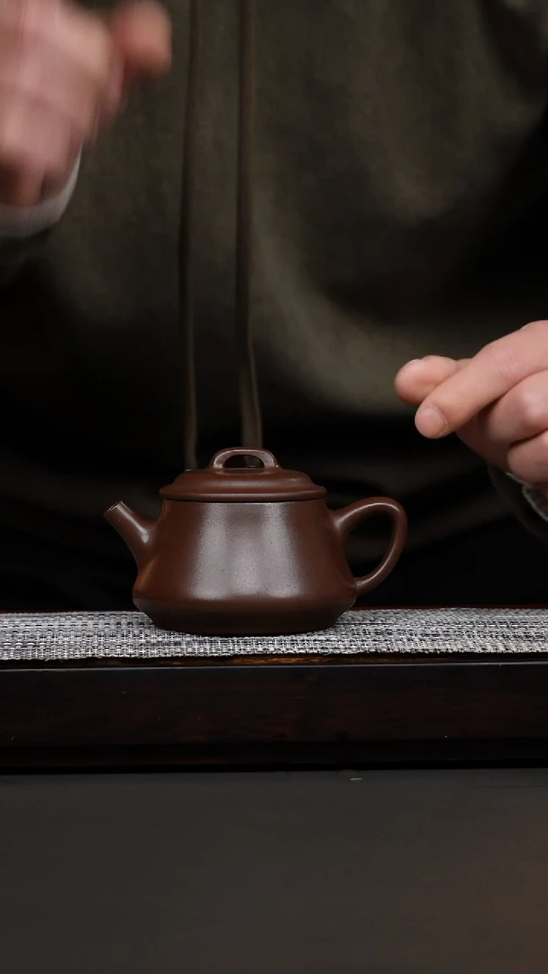 茶壶紫砂紫玉金砂础瓢