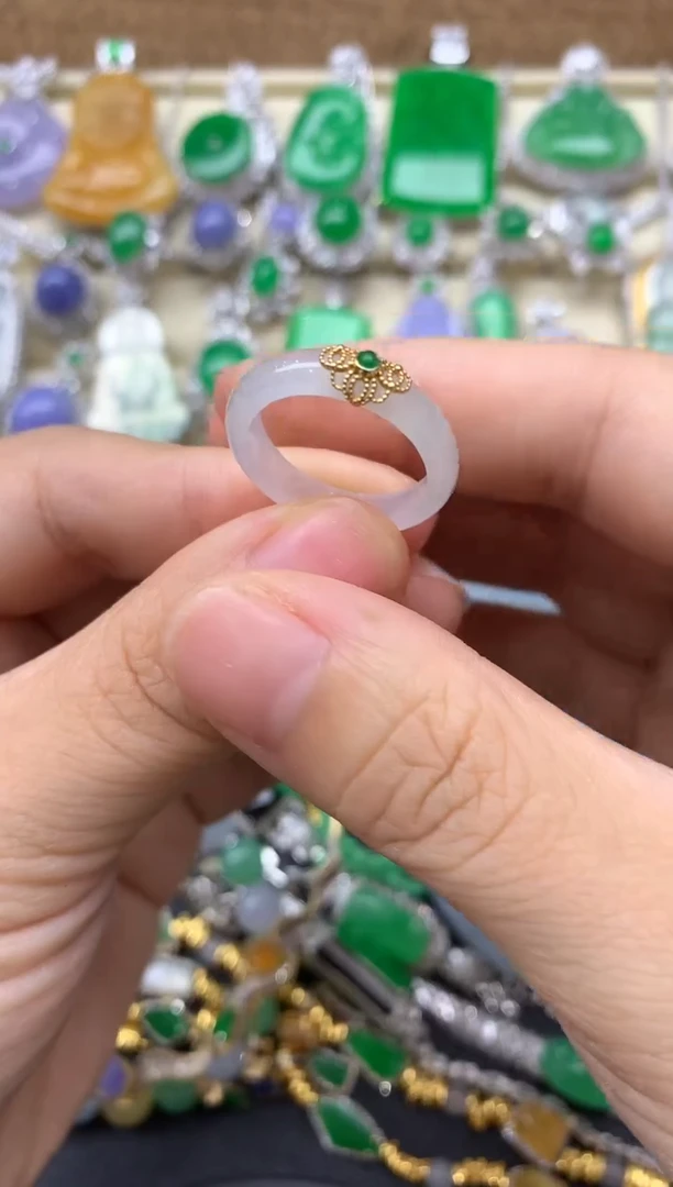 【闪购商品】翡翠戒指18K金镶嵌52-中国好珍宝