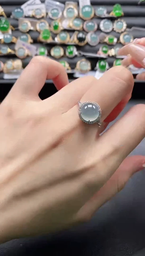 【闪购商品】翡翠戒指银S925镶嵌1111-