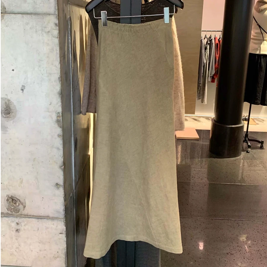 炒色1oo%植物纤维斜裁鱼尾裙*有松紧腰*来末深圳织造LM387