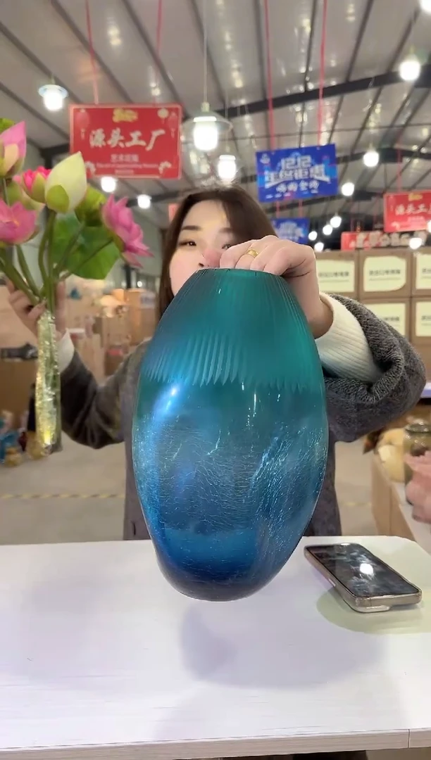 琉璃优奇花瓶摆件J-早5