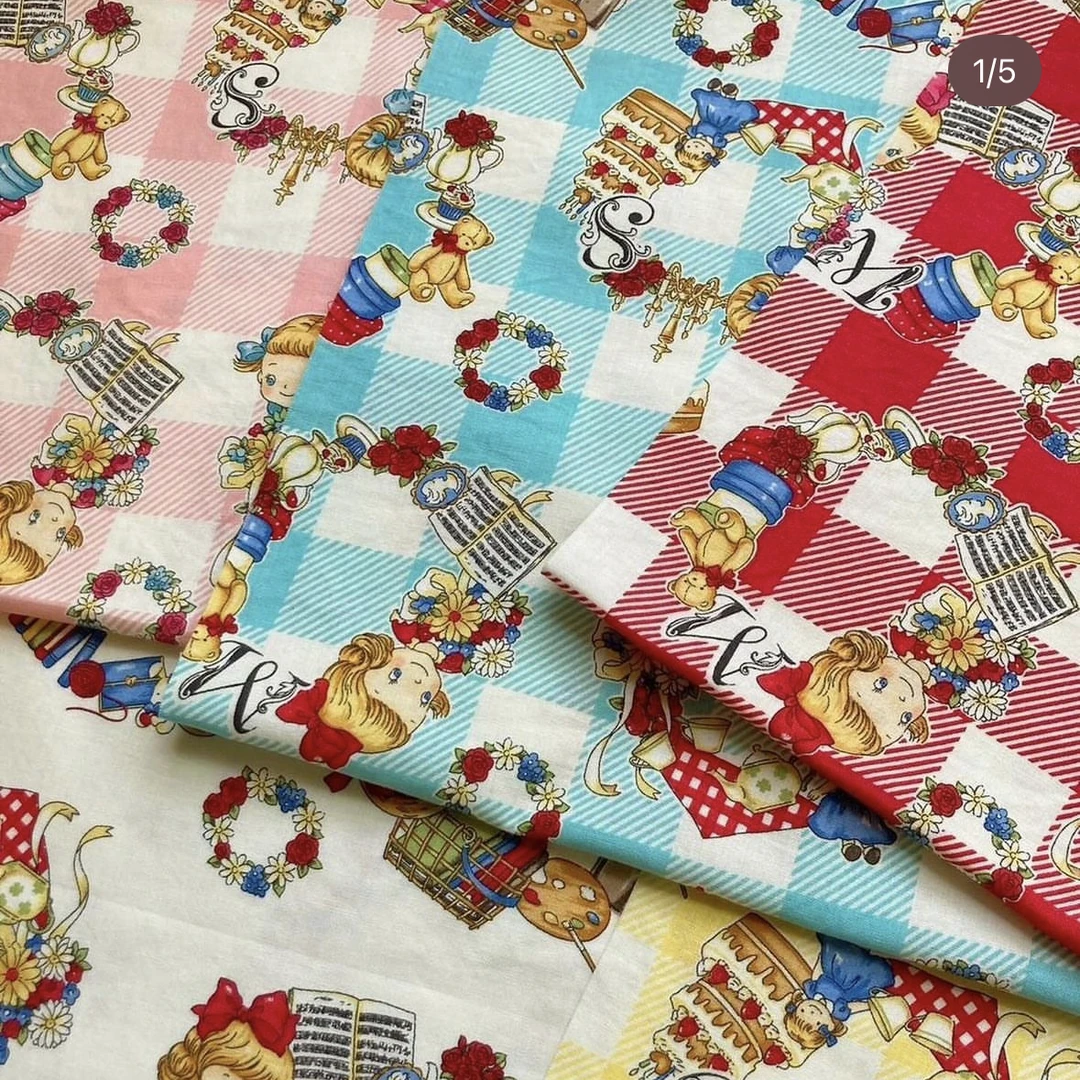 【国内现货】COSMO 圆圆苏菲玛格丽特平纹棉面料手工布料半米