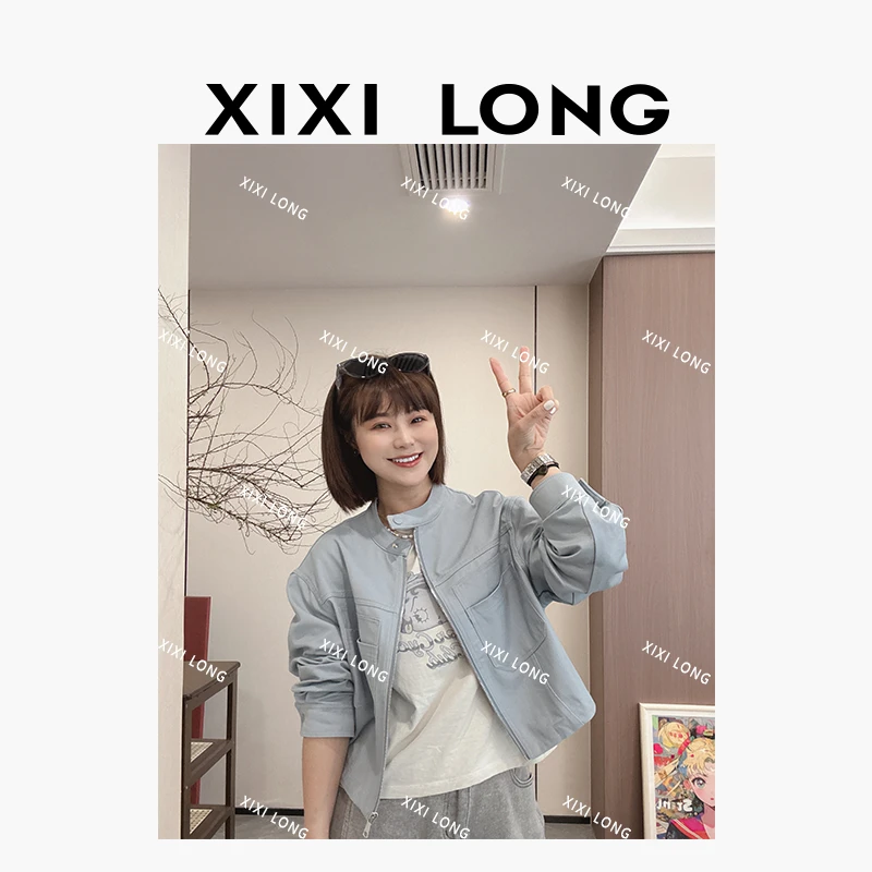 【大喜】韩版时尚百搭纯色长袖2025新款外套女宽松夹克上衣