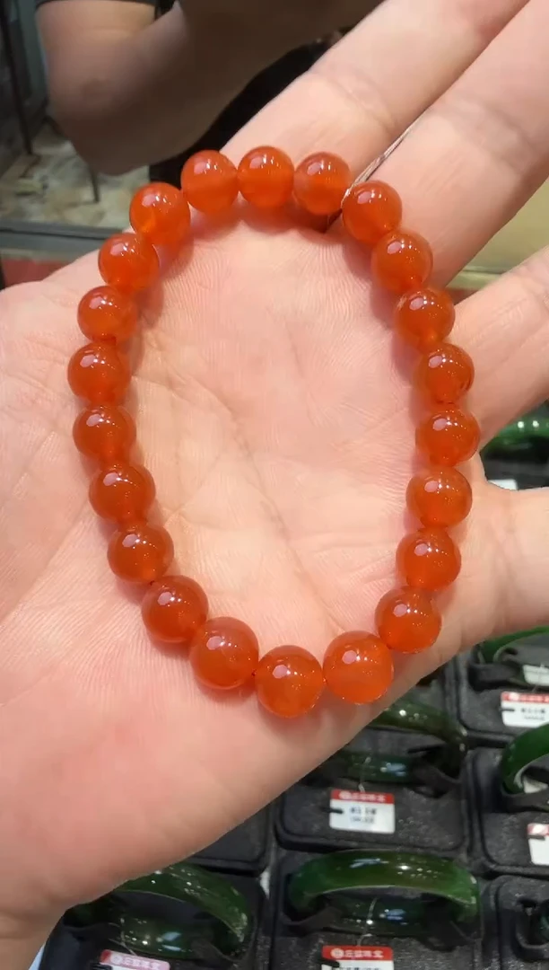 未镶嵌手链南红玛瑙河湾冰红保山
