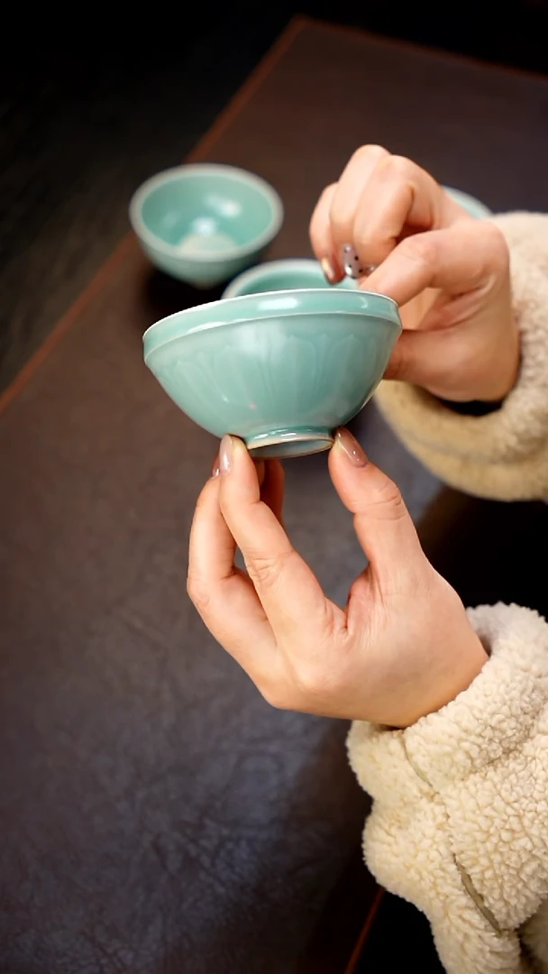 青瓷手工茶器包邮