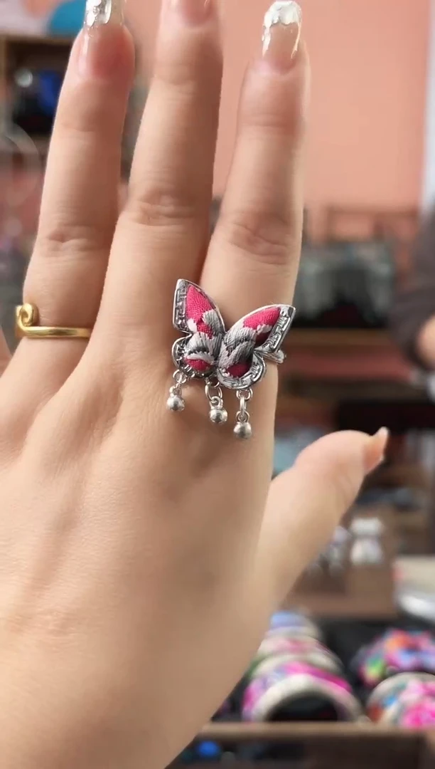 织绣艺枝独绣手工饰品50