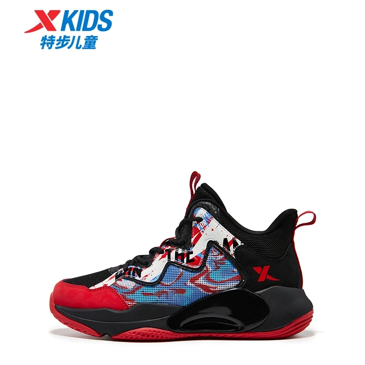 特步儿童冬季新款大童实战篮球鞋减震防滑耐磨运动鞋675315129389