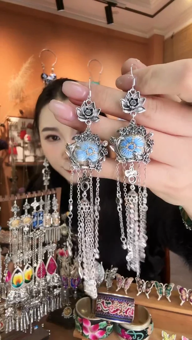 刺绣纯手工民族风耳环